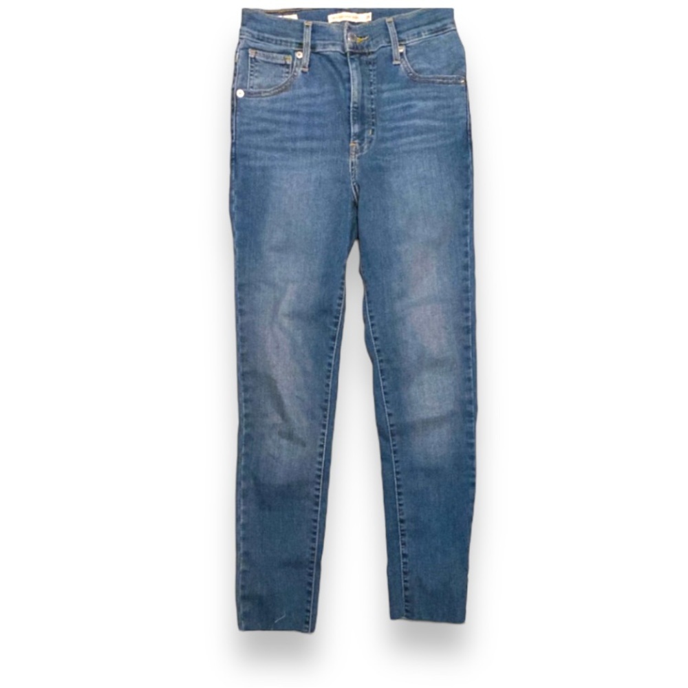 LEVI’S Quality Clothing Indigo Mile High Super Skinny Raw Hem Skinny Jeans W25